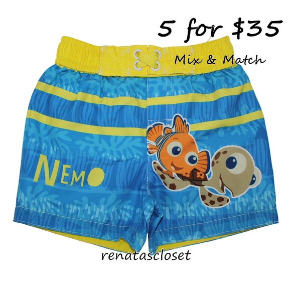 Dreamwave Baby Boys' Finding Nemo Licensed Graphic-Printed Swim Trunks NWT - Picture 1 of 10